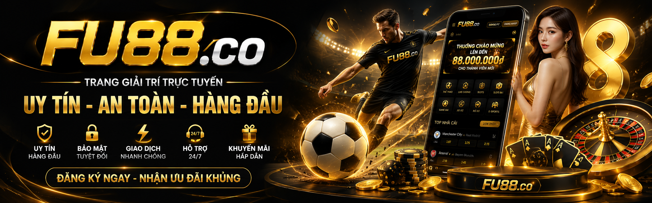 Banner giới thiệu thương hiệu FU88