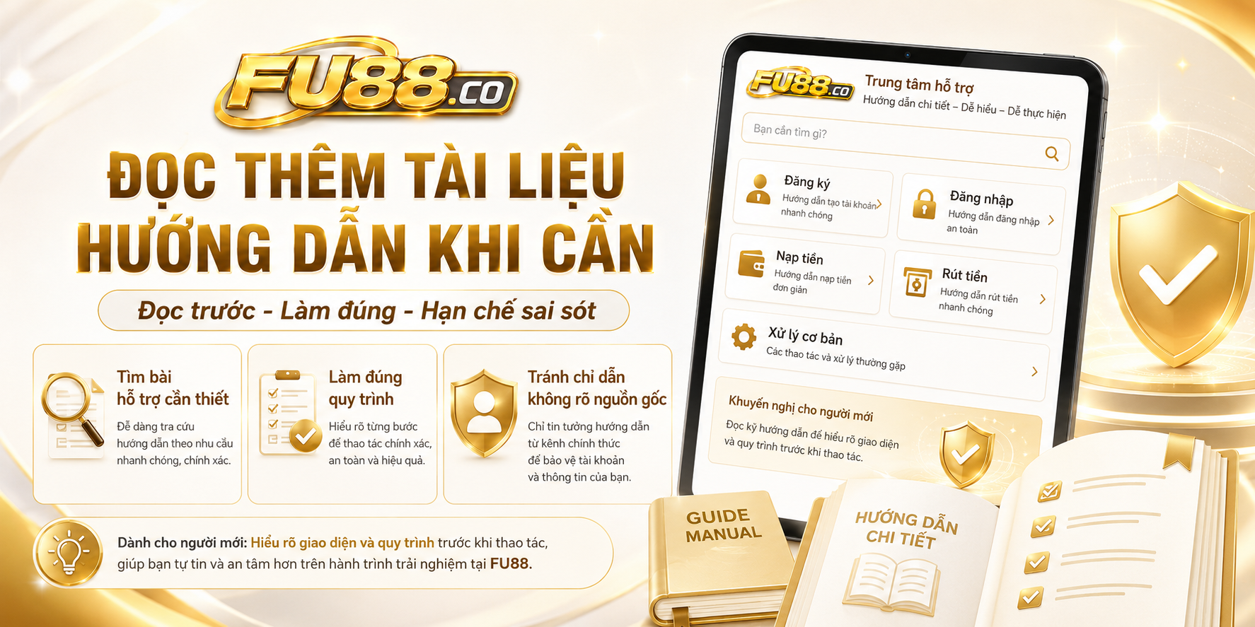 Đọc thêm tài liệu hướng dẫn khi cần