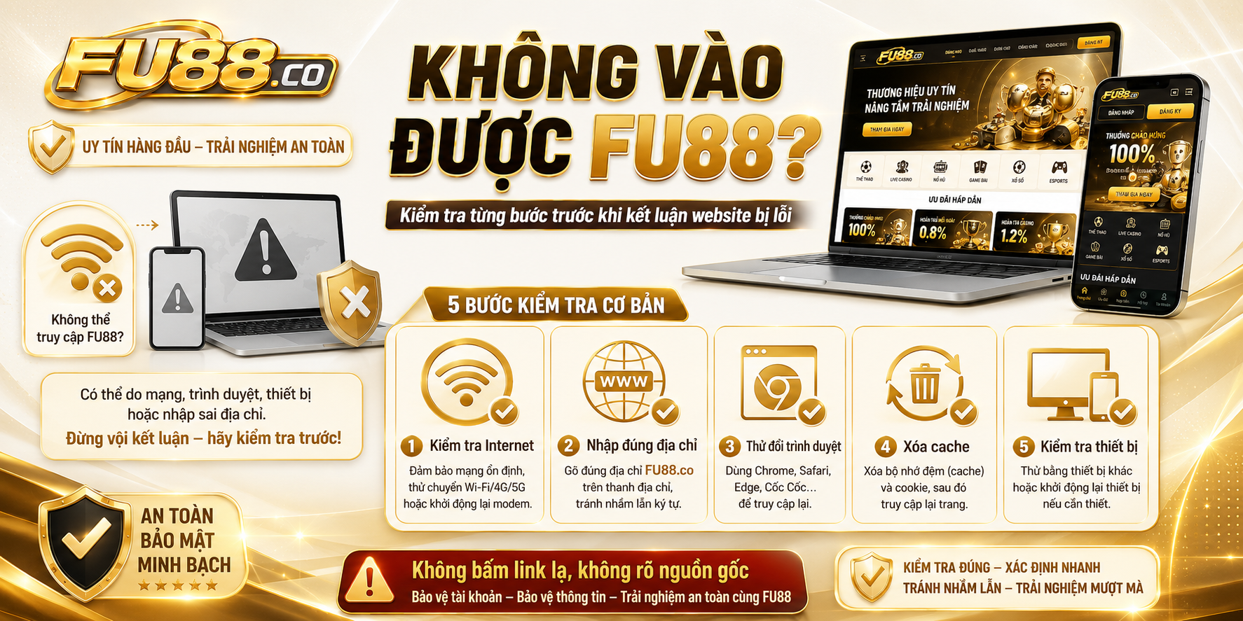 Không vào được FU88