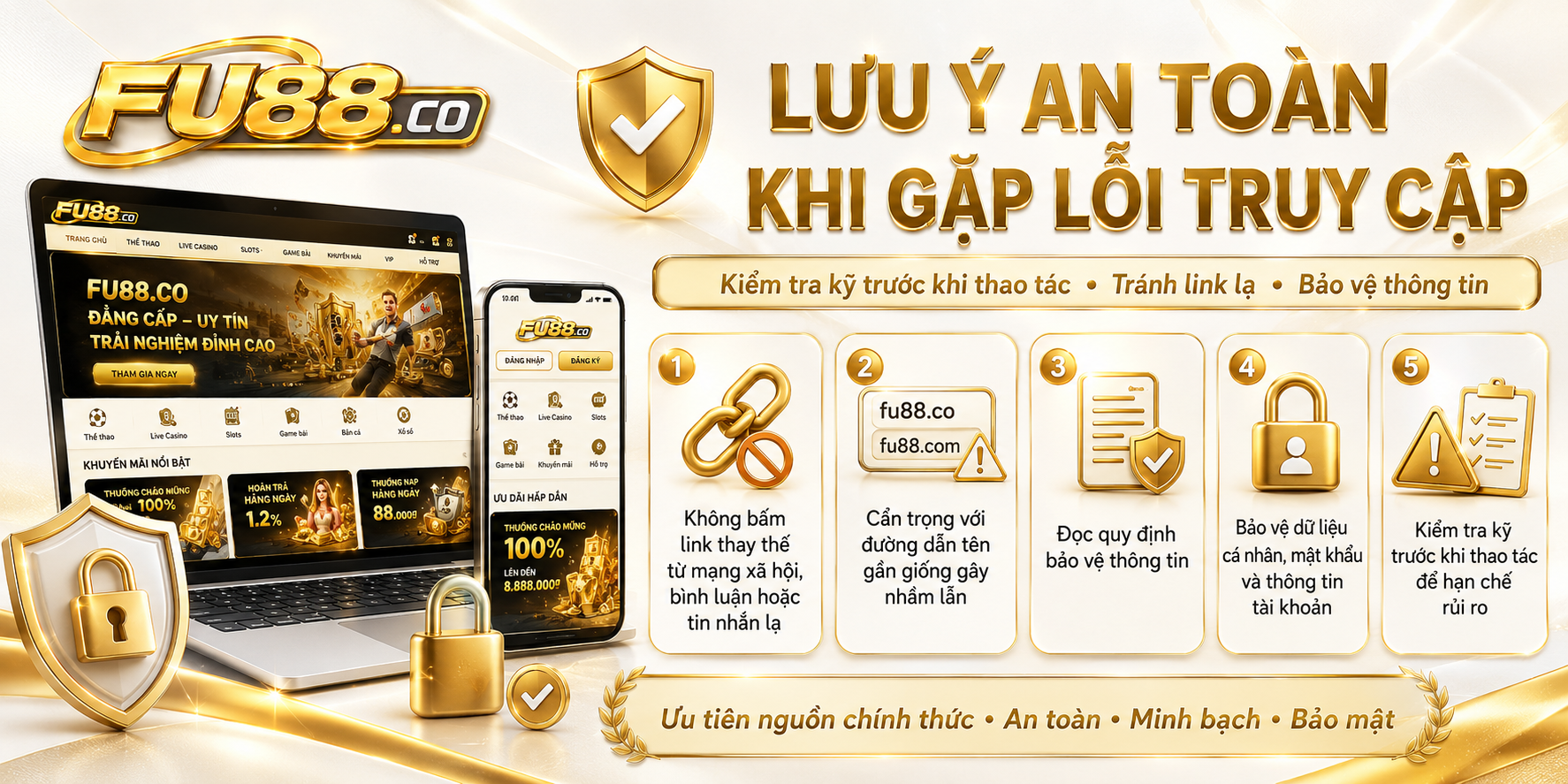Lưu ý an toàn khi gặp lỗi truy cập