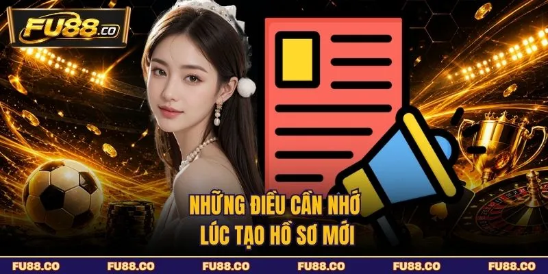 Những điều cần nhớ lúc tạo hồ sơ mới