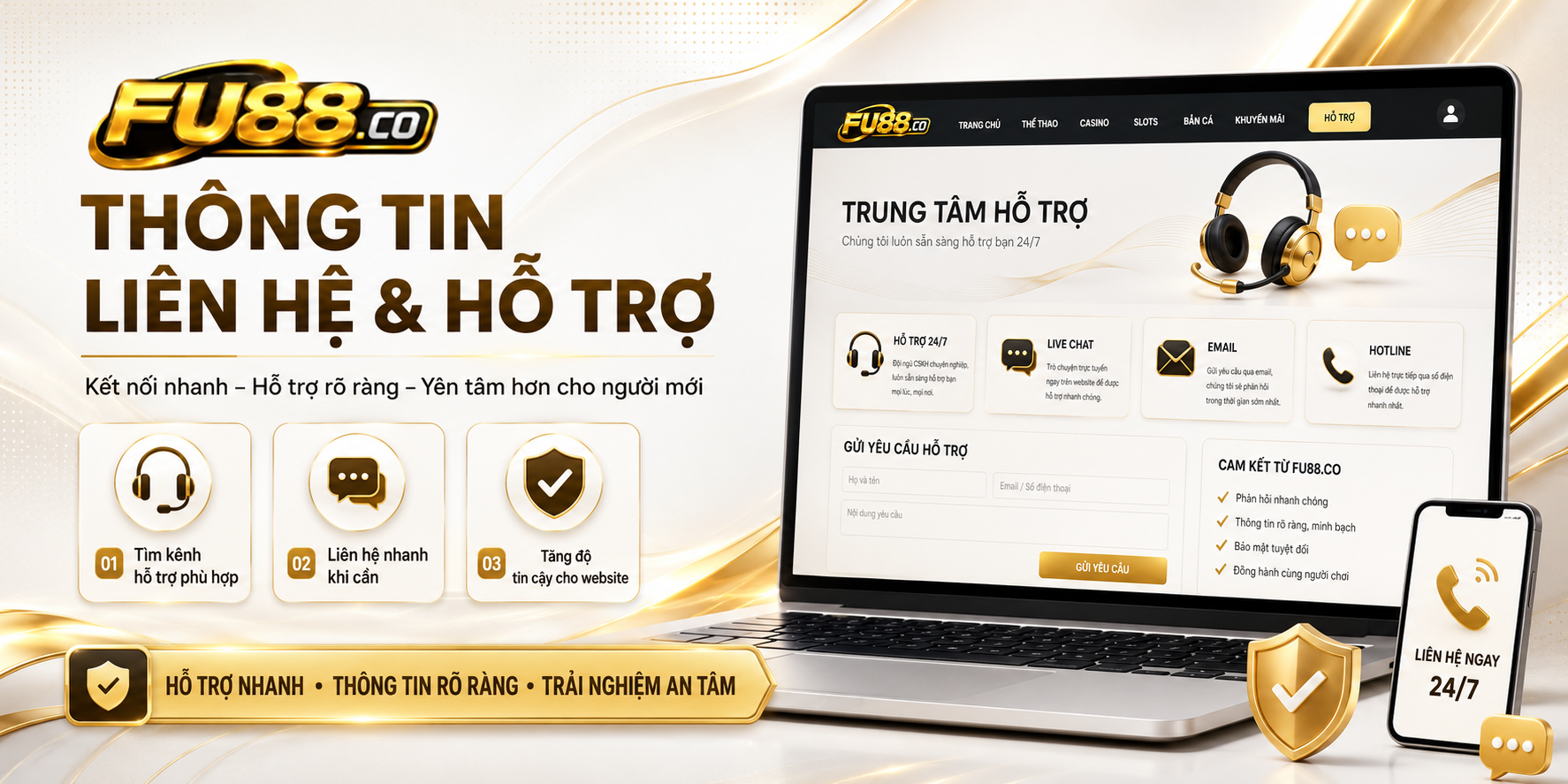 Thông tin liên hệ và hỗ trợ FU88.co