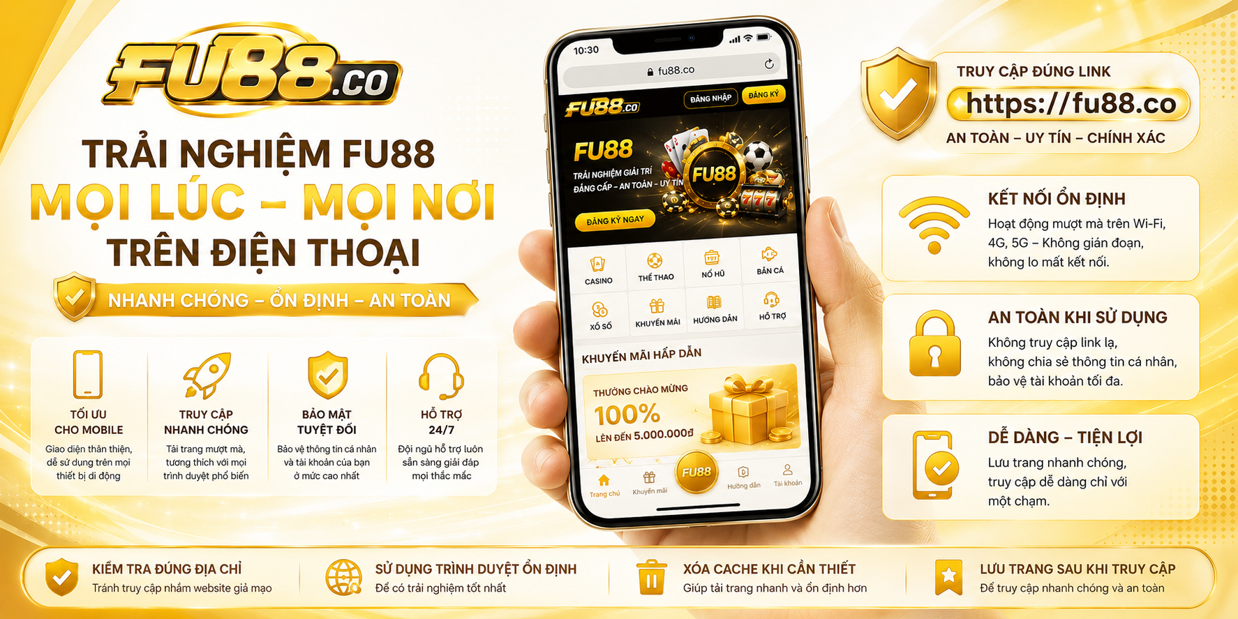 Trải nghiệm fu88.co mọi lúc mọi nơi trên điện thoại